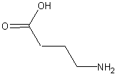 Chemical structure of GABA